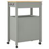 vidaXL Kitchen Trolley MONZA 60x40x90 cm Solid Wood Pine