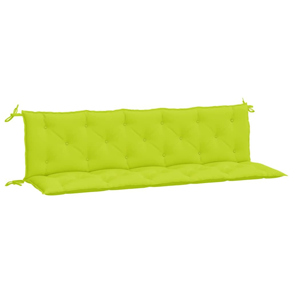vidaXL Garden Bench Cushions 2pcs Bright Green 180x50x7cm Oxford Fabric