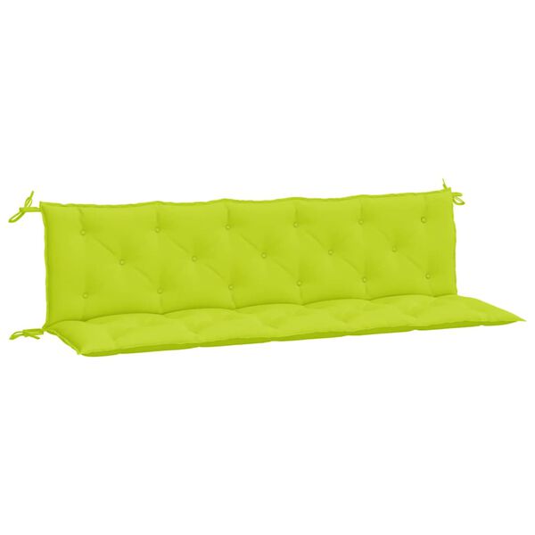 vidaXL Garden Bench Cushions 2pcs Bright Green 180x50x7cm Oxford Fabric