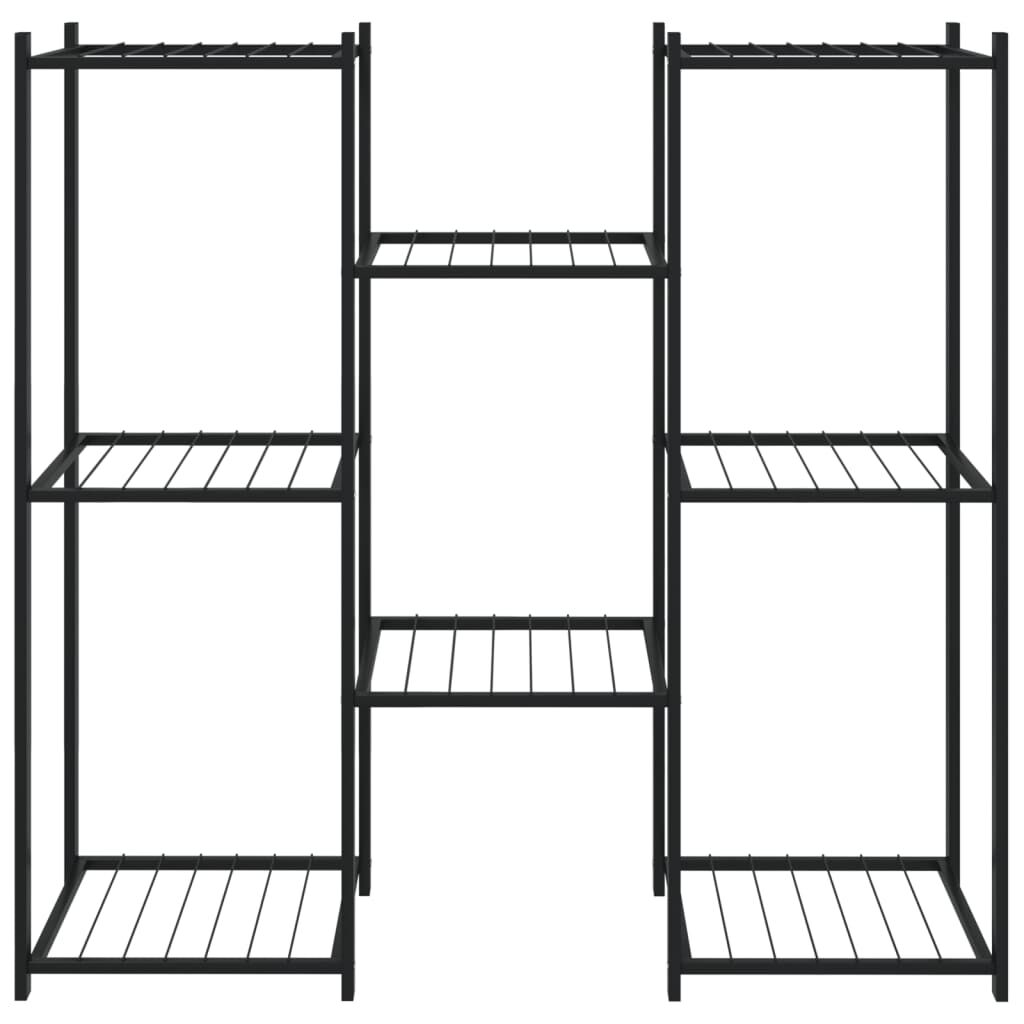 vidaXL Flower Stand 83x25x80 cm Black Iron