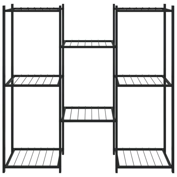 vidaXL Flower Stand 83x25x80 cm Black Iron