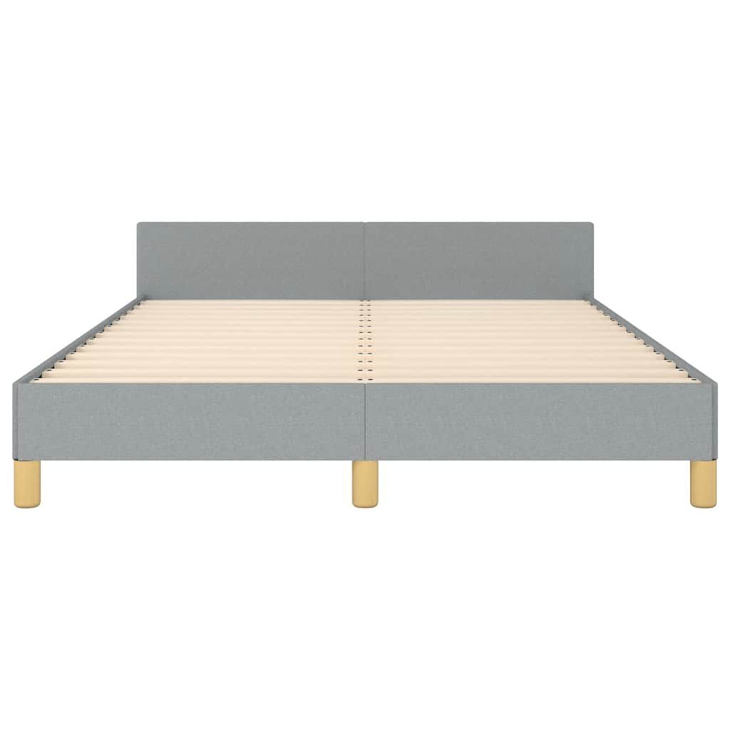 vidaXL Bed Frame without Mattress Light Grey Full Fabric