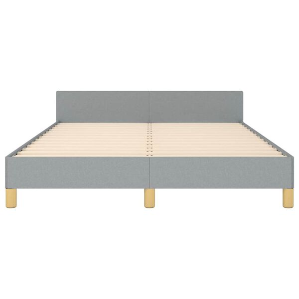 vidaXL Bed Frame without Mattress Light Grey Full Fabric
