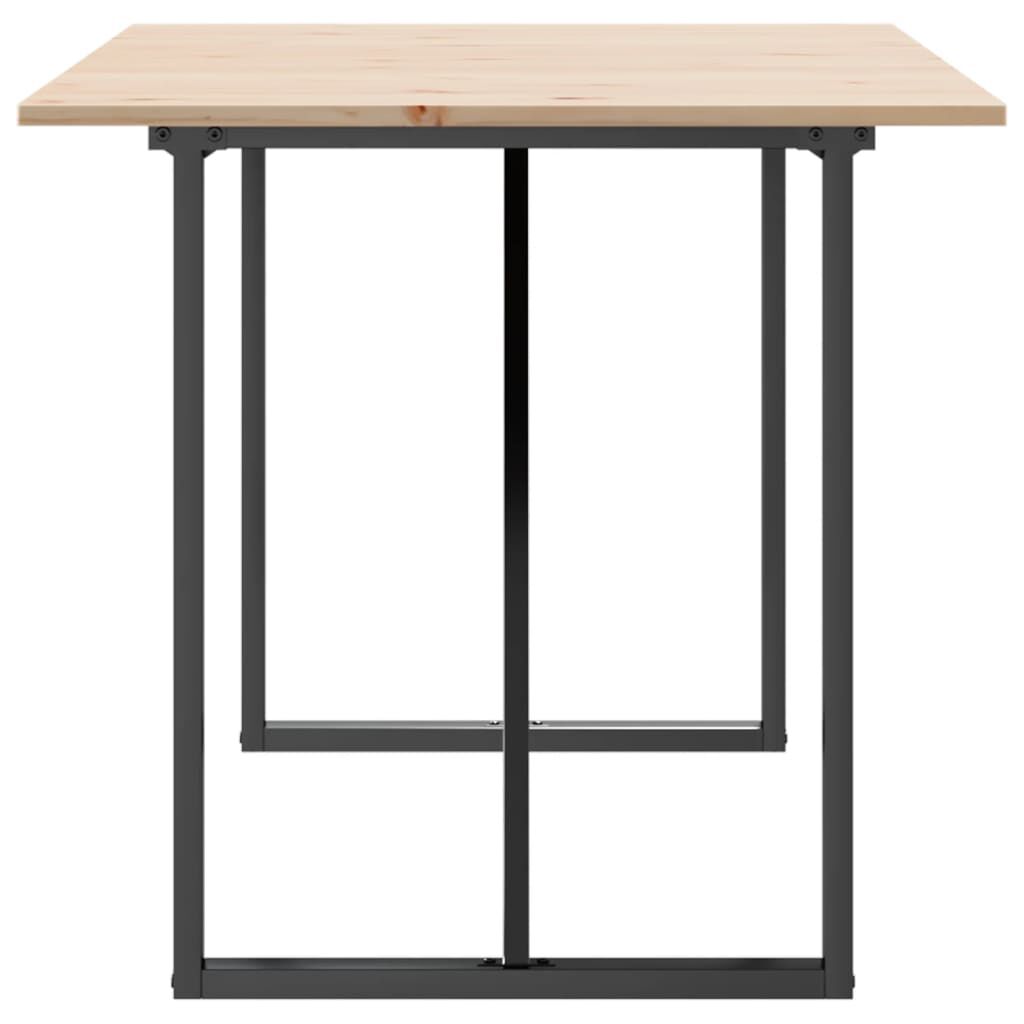 vidaXL Dining Table O-Frame 140x80x75 cm Solid Wood Pine and Steel