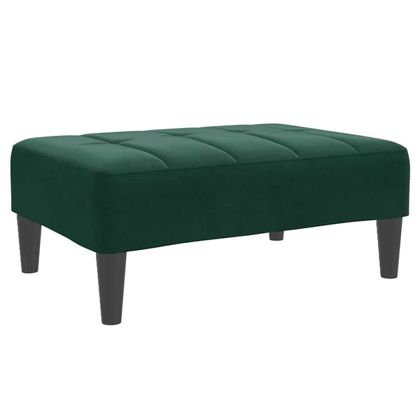 vidaXL Footstool Dark Green 77x55x31 cm Velvet