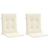 vidaXL Garden Lowback Chair Cushions 2 pcs Cream 100x50x3 cm Oxford Fabric