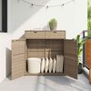 vidaXL Garden Storage Cabinet Beige 105x55x113 cm Poly Rattan