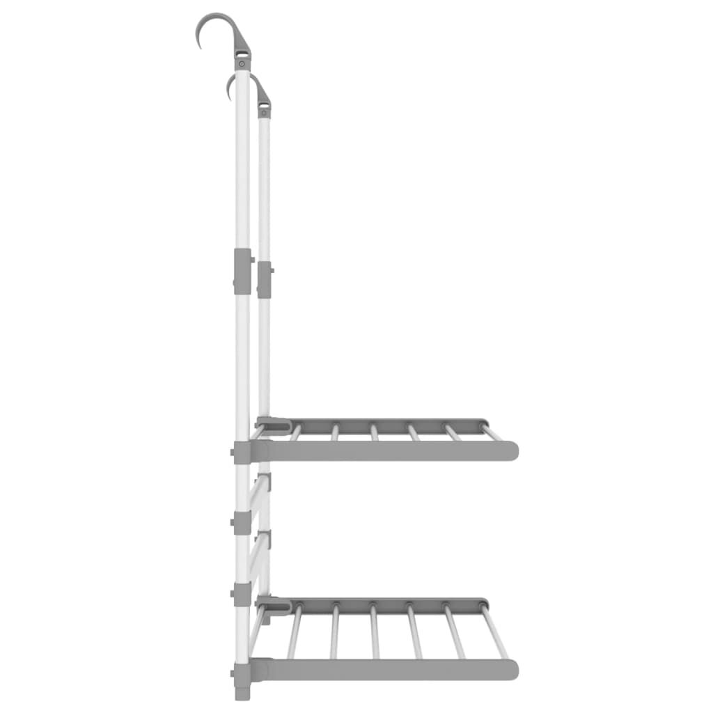 vidaXL Drying Rack for Balcony 54x25x42 cm Aluminium