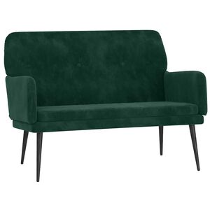 vidaXL Bench Dark Green 108x79x79 cm Velvet