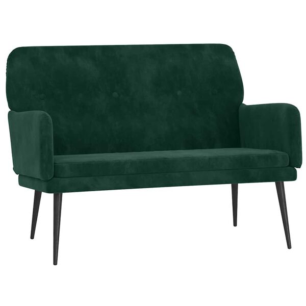 vidaXL Bench Dark Green 108x79x79 cm Velvet