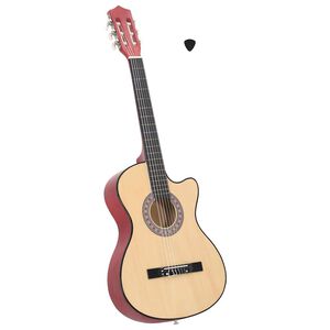 vidaXL Western Acoustic Cutaway Guitar with 6 Strings 38 Basewood