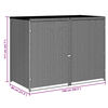 vidaXL Double Wheelie Bin Shed Poly Rattan Black 148x80x111 cm