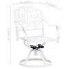 vidaXL 3 Piece Bistro Set Cast Aluminium White