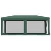 vidaXL Party Tent with 6 Mesh Sidewalls Green 3x6 m HDPE