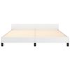 vidaXL Bed Frame without Mattress White Queen Faux Leather