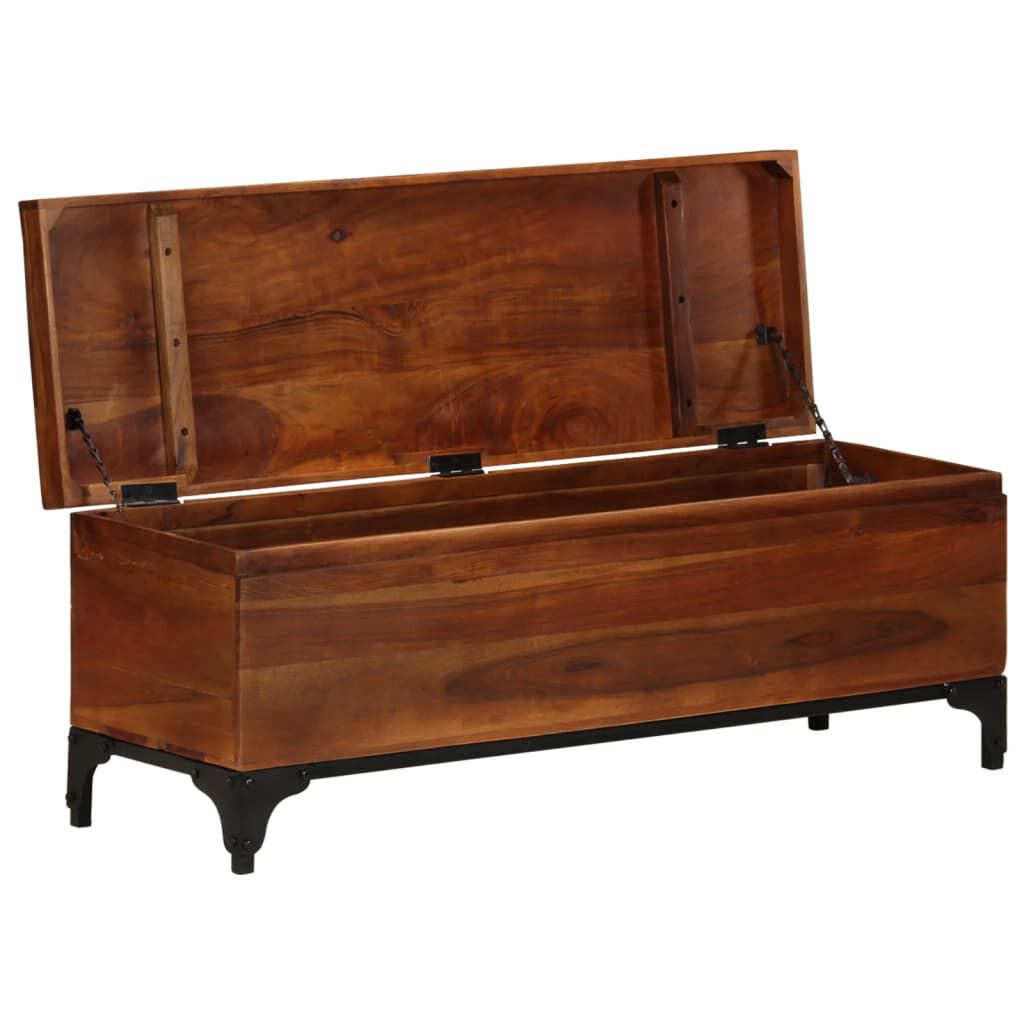 vidaXL Storage Trunk 110x35x41 cm Solid Acacia Wood