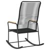 vidaXL Garden Rocking Chair Black 59x79.5x104 cm PVC Rattan