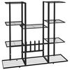 vidaXL Flower Stand 94.5x25x89 cm Black Iron