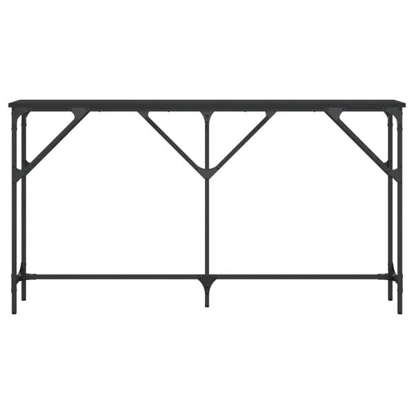 vidaXL Console Table Black 140x23x75 cm Engineered Wood
