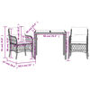 vidaXL 3 Piece Bistro Set with Cushions Black Poly Rattan