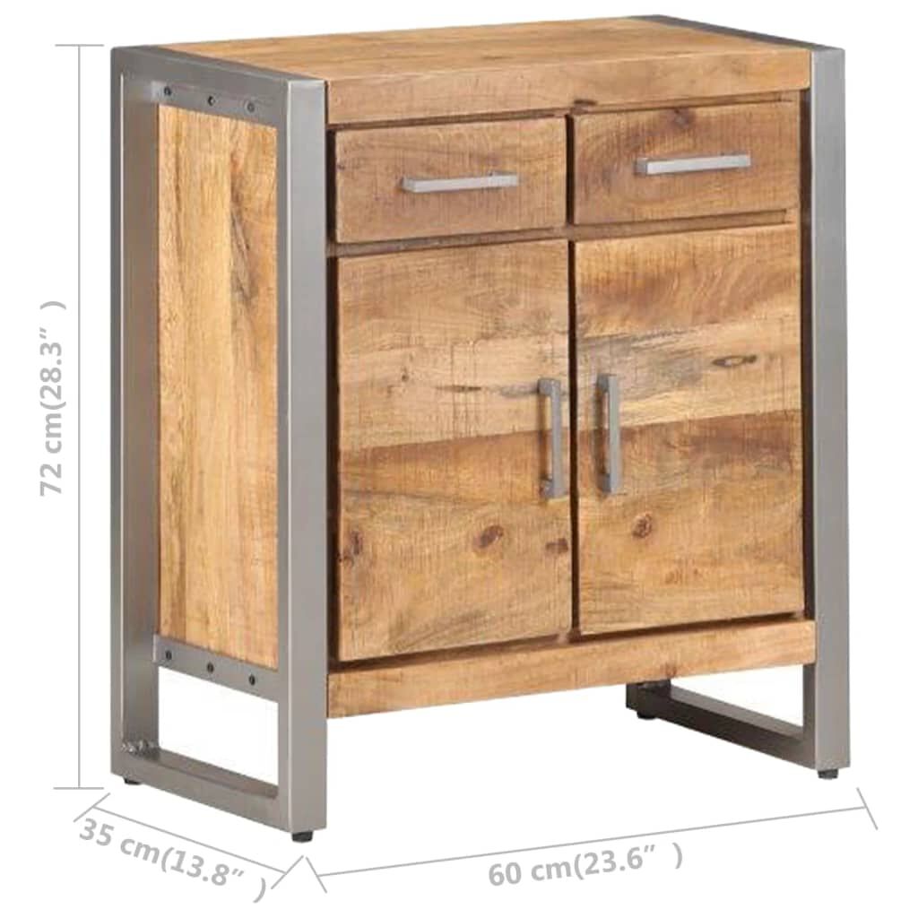 vidaXL Sideboard 60x35x72 cm Rough Mango Wood