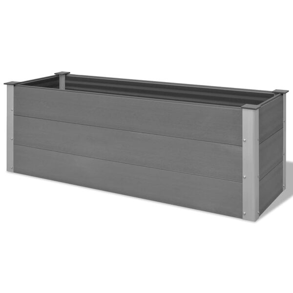 vidaXL Garden Raised Bed WPC 150x50x54 cm Grey