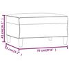 vidaXL Footstool Black 70x55x41 cm Faux Leather
