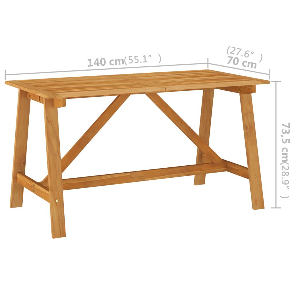 vidaXL 5 Piece Garden Dining Set Grey