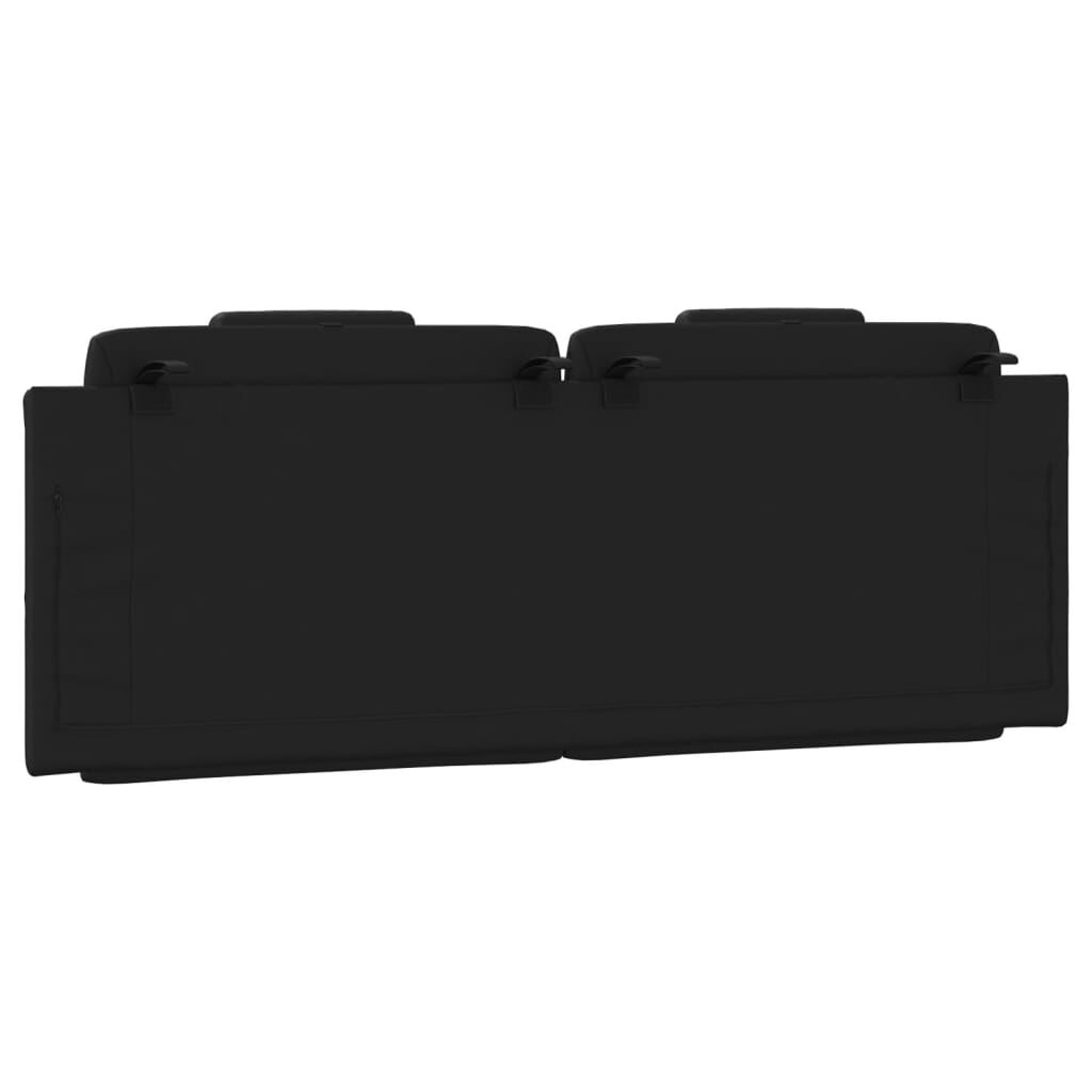 vidaXL Headboard Cushion "Viana" Black 137 cm Double Faux Leather