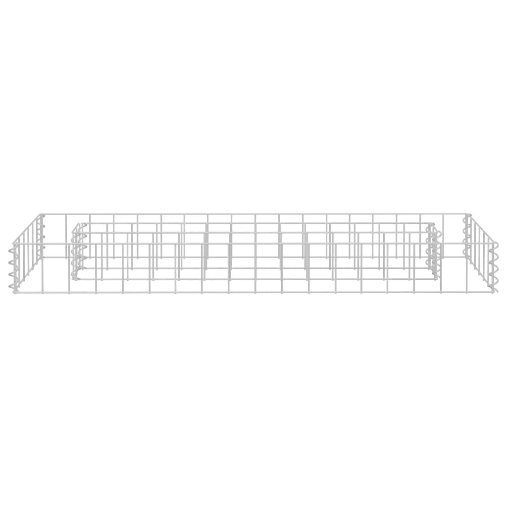 vidaXL Gabion Raised Bed Galvanised Steel 90x30x10 cm