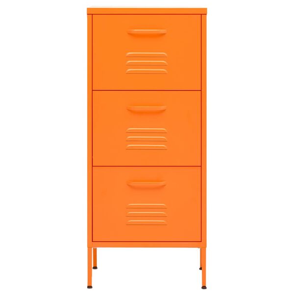 vidaXL Storage Cabinet Orange 42.5x35x101.5 cm Steel