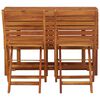 vidaXL Garden Planter Table with 2 Bistro Chairs Solid Acacia Wood