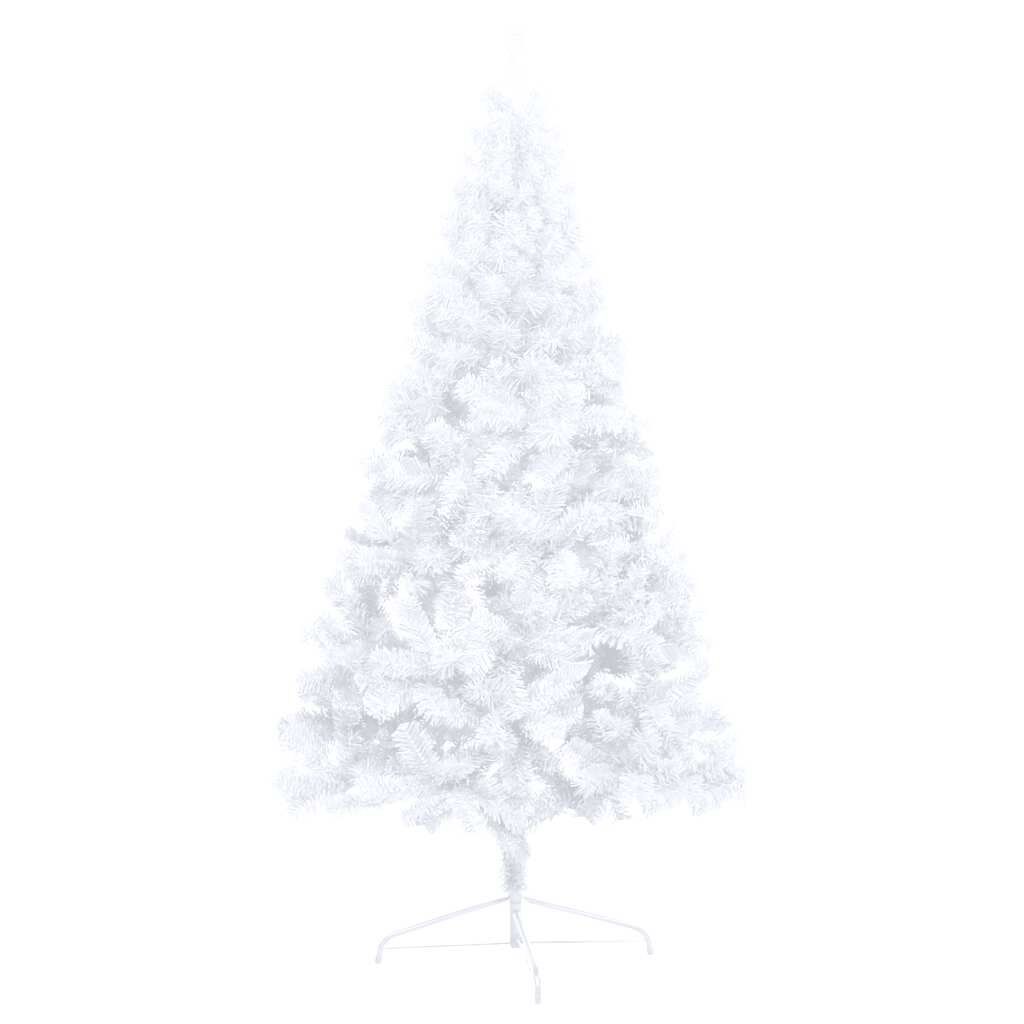 vidaXL Artificial Half Pre-lit Christmas Tree with Ball Set White 180 cm