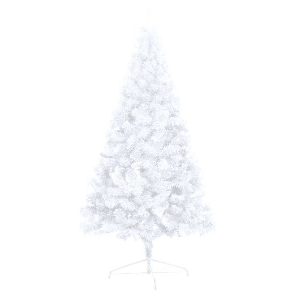 vidaXL Artificial Half Pre-lit Christmas Tree with Ball Set White 180 cm