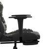 vidaXL Gaming Chair with Footrest Black and Camouflage Faux Leather