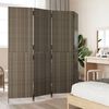 vidaXL Room Divider 4 Panels Grey Poly Rattan