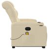 vidaXL Stand up Massage Recliner Chair Cream Fabric