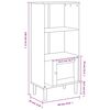 vidaXL Bookcase SENJA Rattan Look White 60x35x130 cm Solid Wood Pine