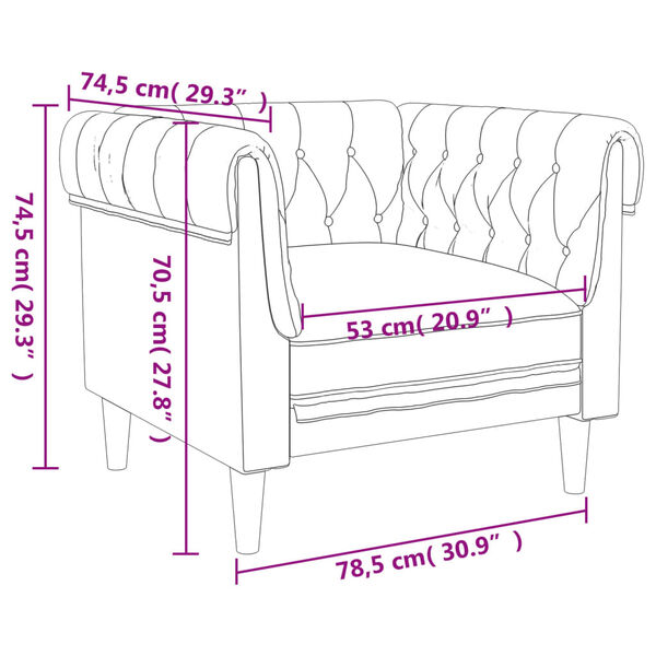 vidaXL 3 Piece Sofa Set Brown Fabric