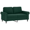 vidaXL 2 Piece Sofa Set with Cushions Dark Green Velvet