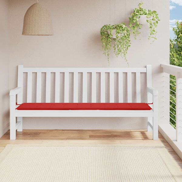 vidaXL Garden Bench Cushion Red 200x50x4 cm Oxford Fabric