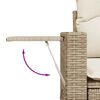 vidaXL 6 Piece Garden Sofa Set with Cushions Beige Poly Rattan
