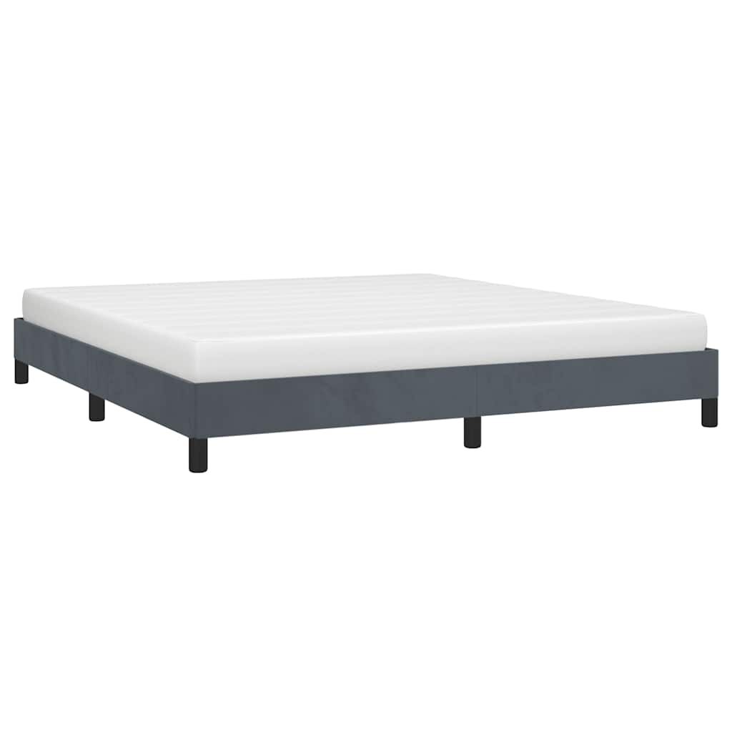 vidaXL Bed Frame without Mattress Dark Grey California King Velvet