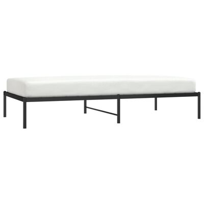 vidaXL Metal Bed Frame Black 100x200 cm