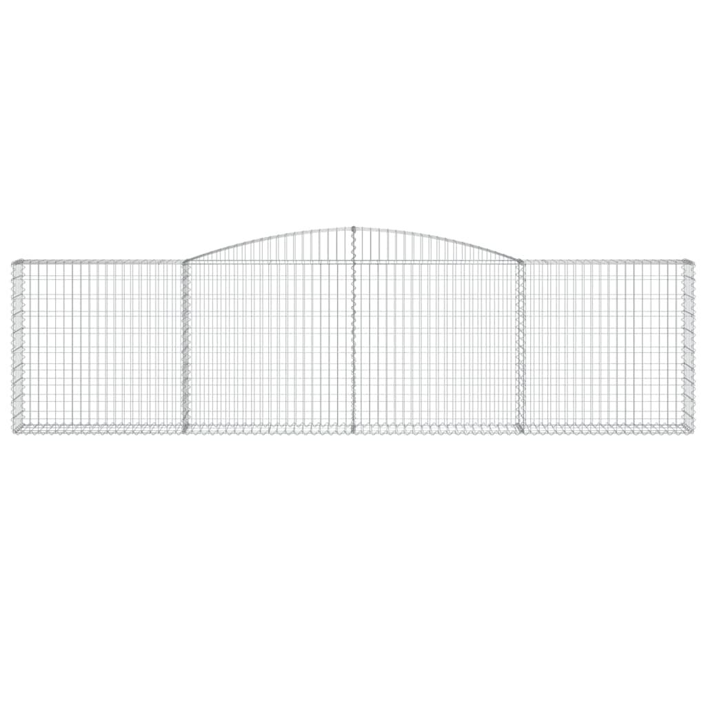 vidaXL Arched Gabion Baskets 3 pcs 400x30x100/120 cm Galvanised Iron