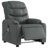 vidaXL Electric Massage Recliner Chair Grey Faux Leather