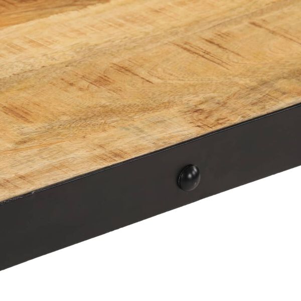 vidaXL Coffee Table with Wheels Solid Mango Wood 100x55x26 cm