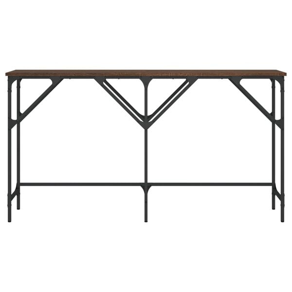 vidaXL Console Table Brown Oak 140x29x75 cm Engineered Wood