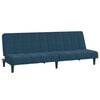 vidaXL 2-Seater Sofa Bed Black Velvet