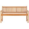 vidaXL 3-Seater Garden Bench with Table 150 cm Solid Teak Wood